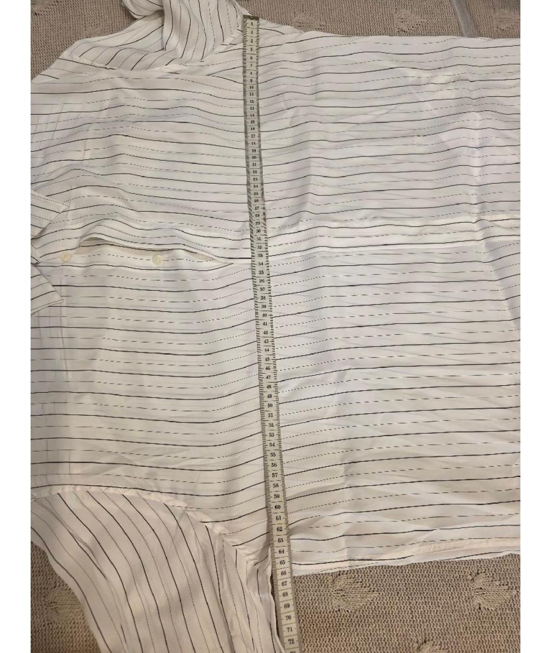 OFF-WHITE Белая шелковая кэжуал рубашка, фото 8