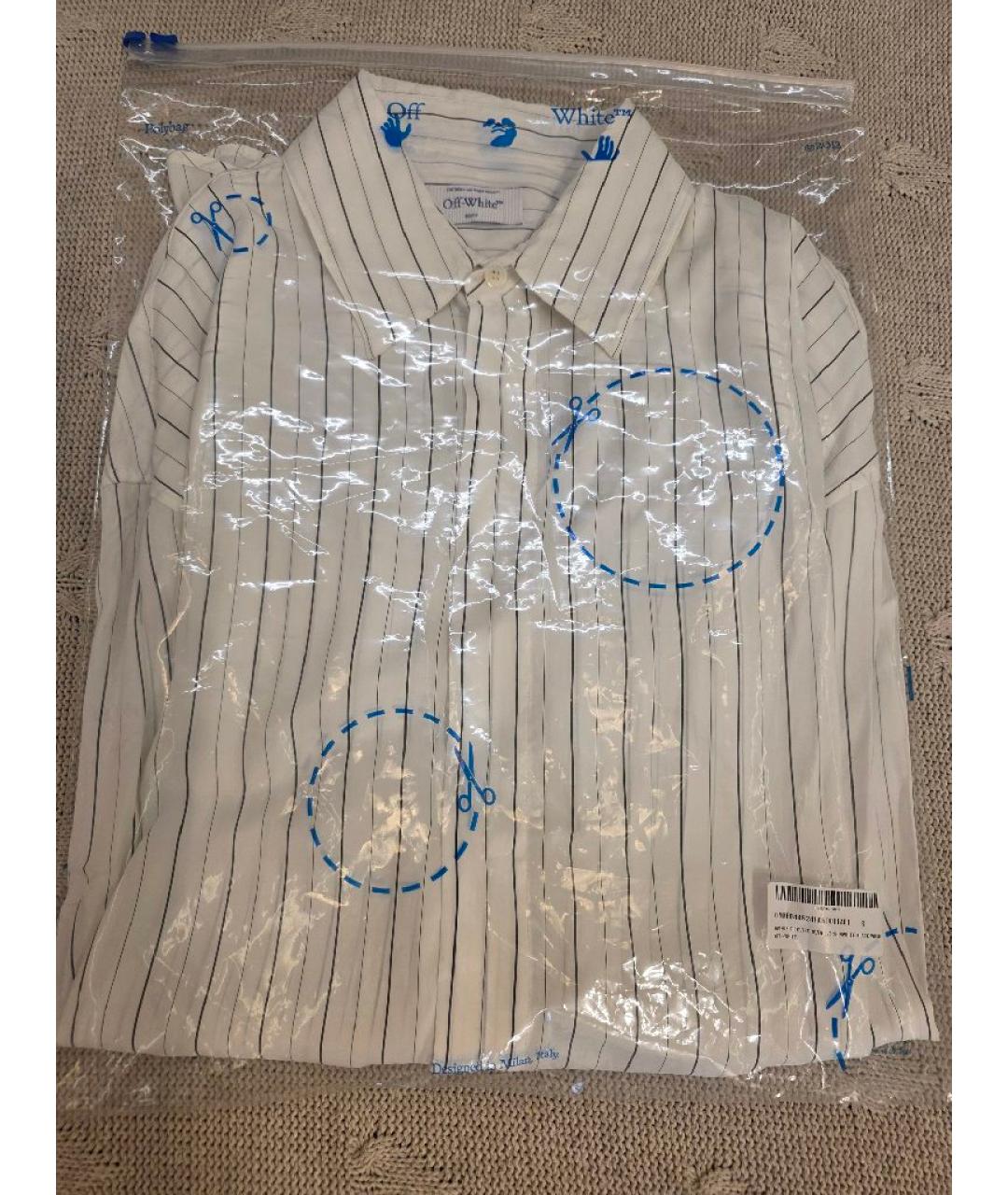 OFF-WHITE Белая шелковая кэжуал рубашка, фото 2