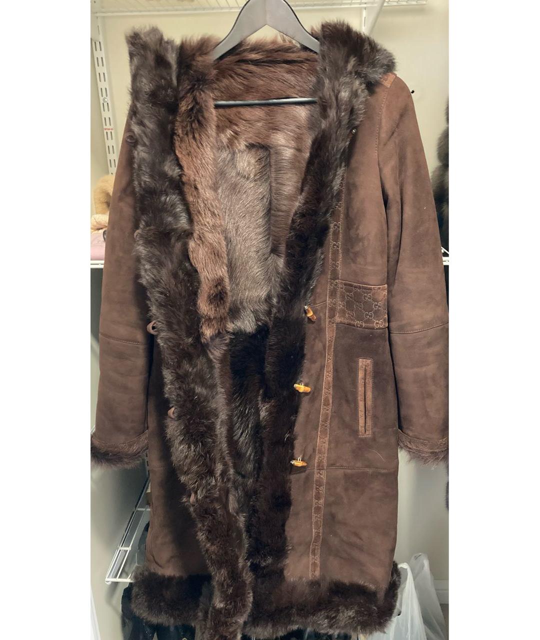 GUCCI Коричневая меховая дубленка, фото 6