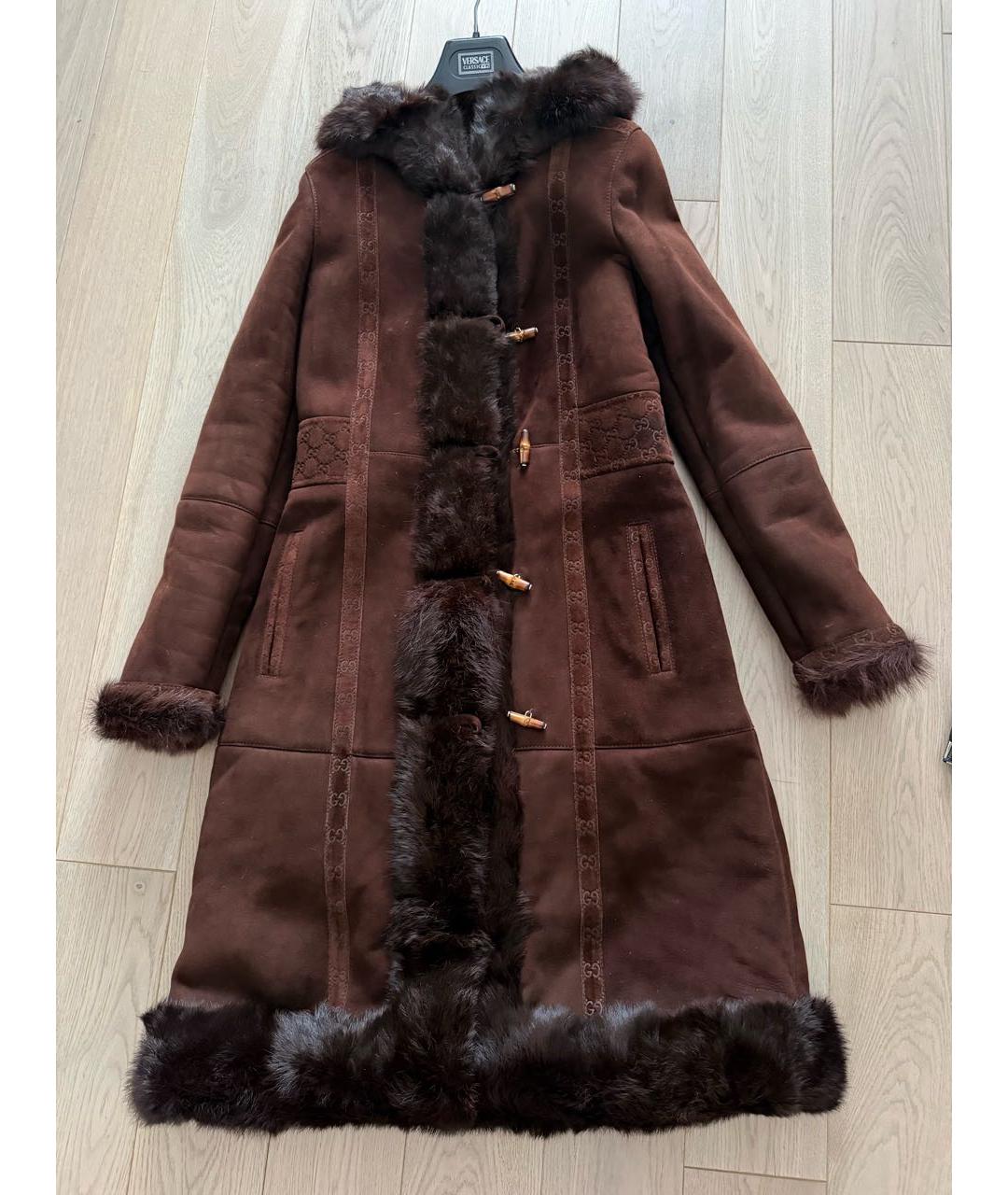 GUCCI Коричневая меховая дубленка, фото 4