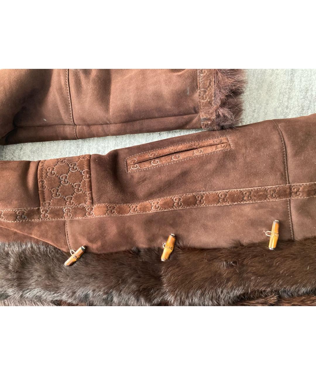 GUCCI Коричневая меховая дубленка, фото 8