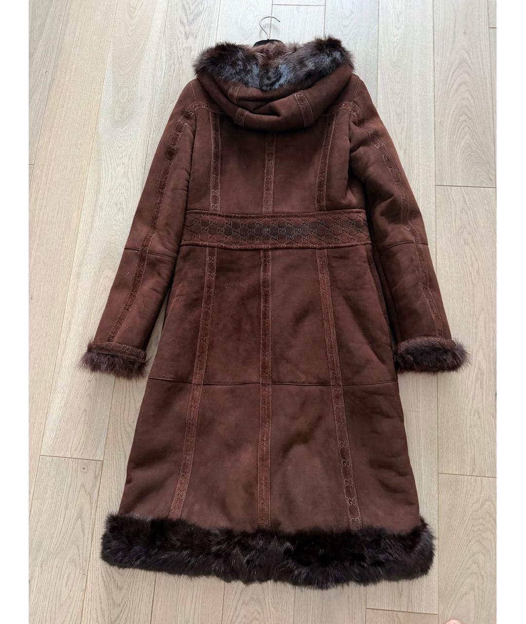 GUCCI Коричневая меховая дубленка, фото 5