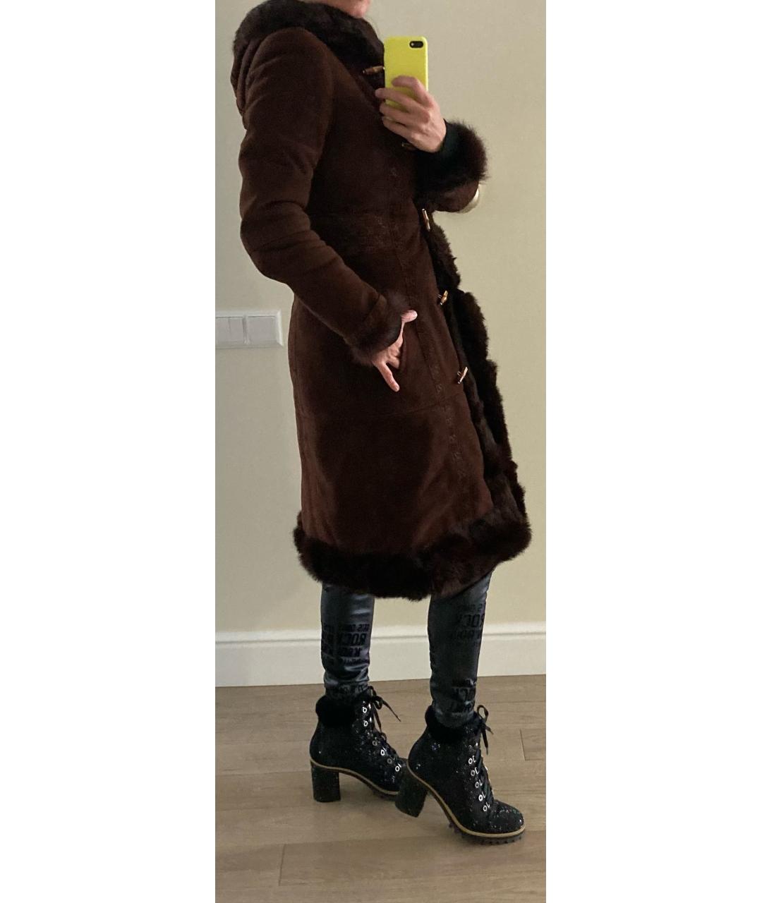 GUCCI Коричневая меховая дубленка, фото 3