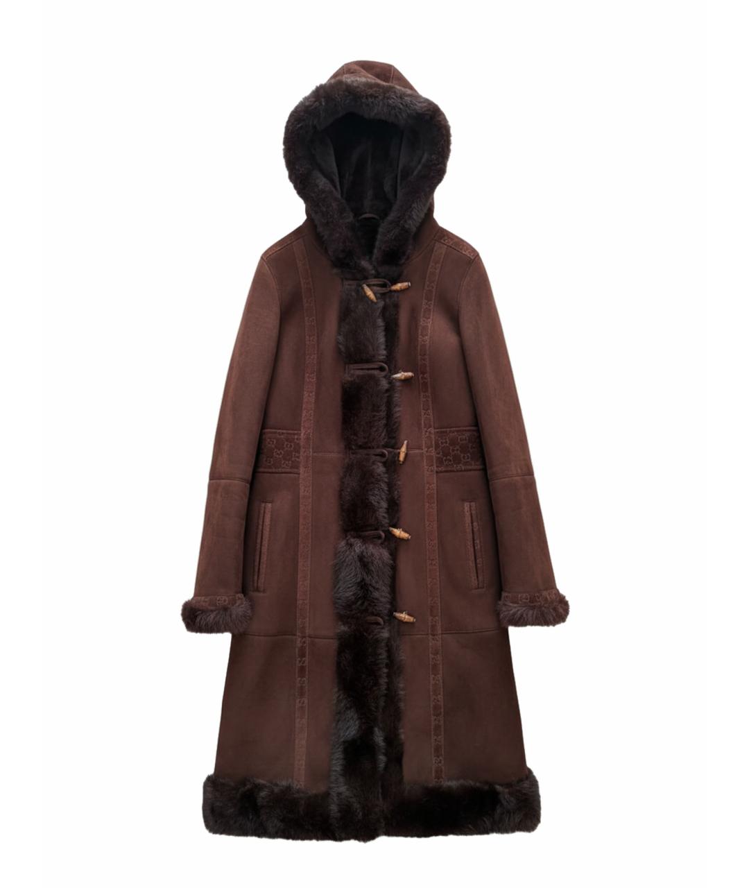 GUCCI Коричневая меховая дубленка, фото 1