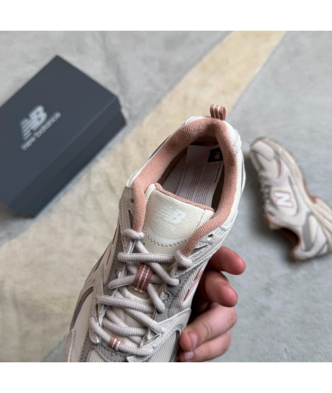 NEW BALANCE Бежевые текстильные кроссовки, фото 8