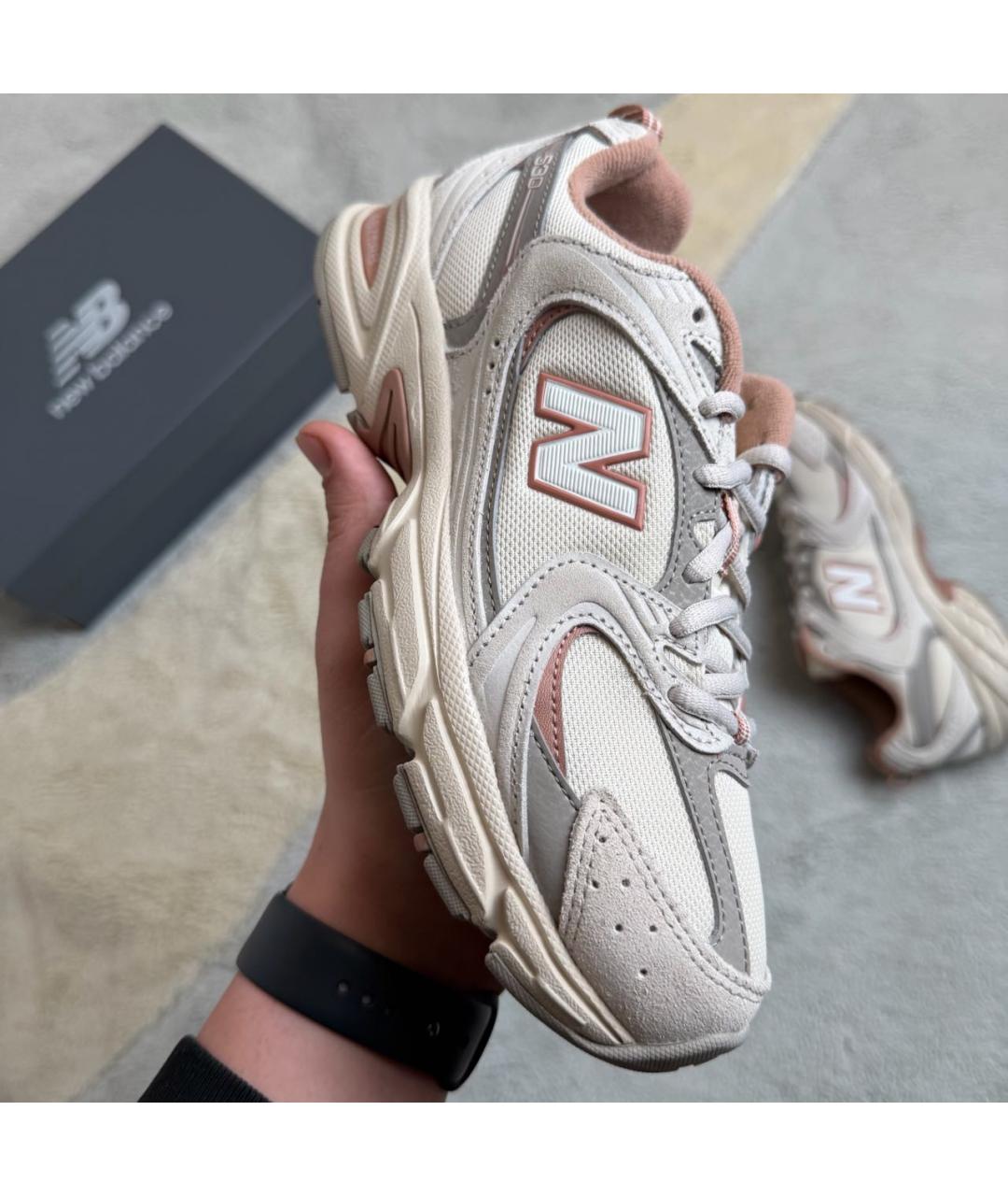 NEW BALANCE Бежевые текстильные кроссовки, фото 6
