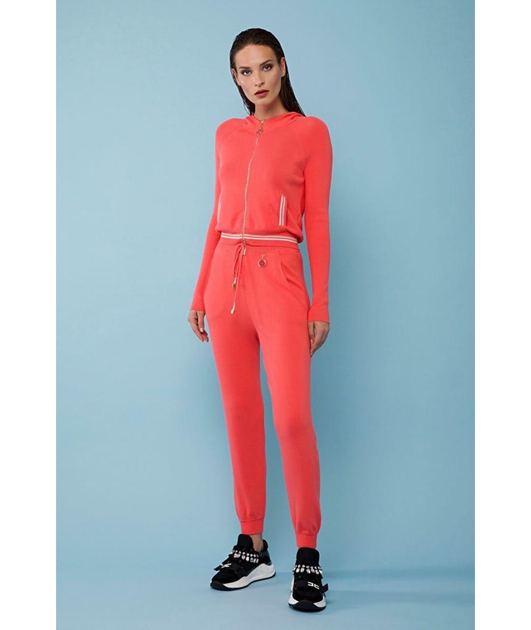 ELISABETTA FRANCHI Коралловый вискозный спортивные костюмы, фото 5
