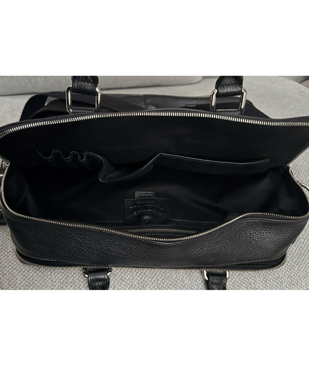 VIVIENNE WESTWOOD Черный кожаный портфель, фото 4