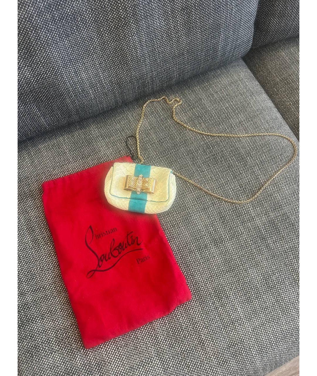 CHRISTIAN LOUBOUTIN Бежевая кожаная сумка через плечо, фото 2