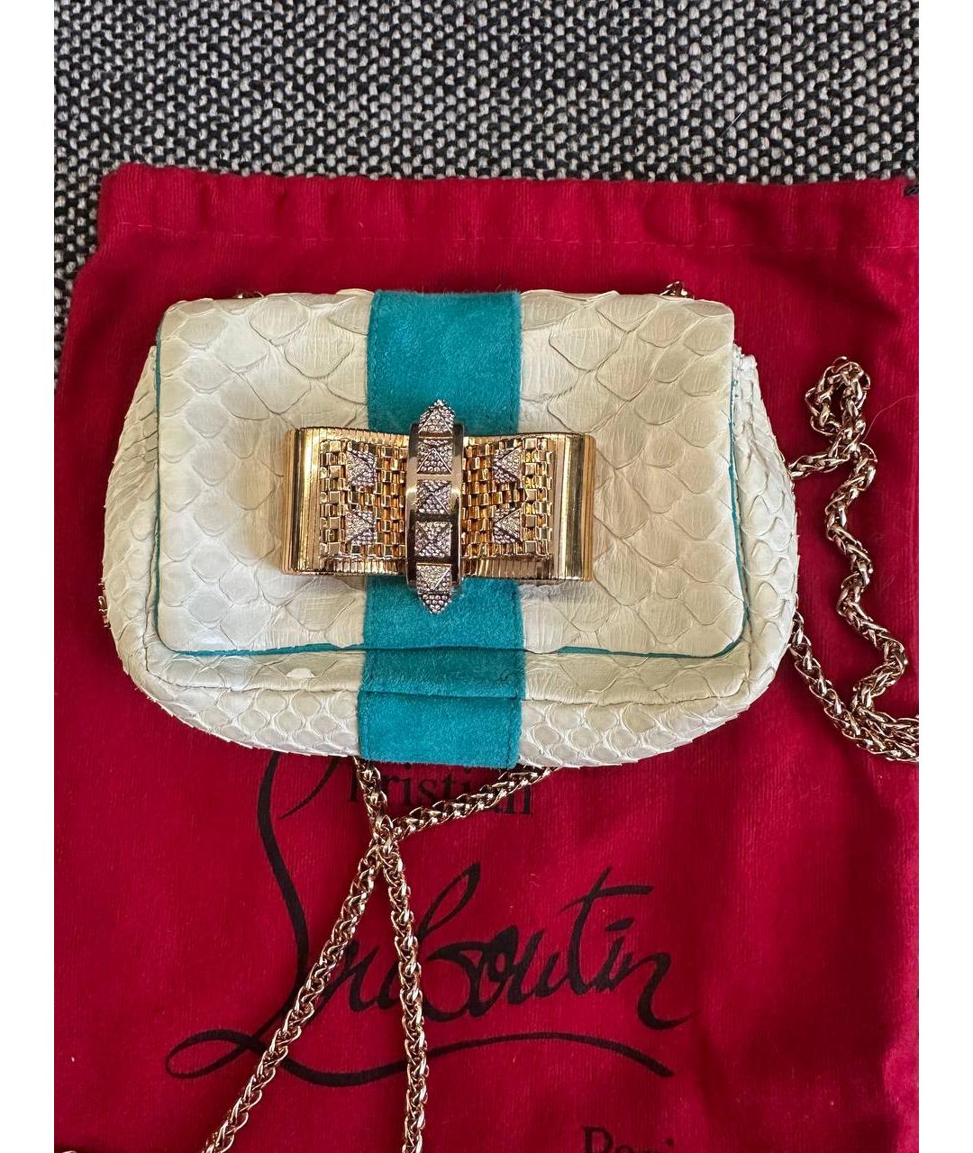 CHRISTIAN LOUBOUTIN Бежевая кожаная сумка через плечо, фото 5