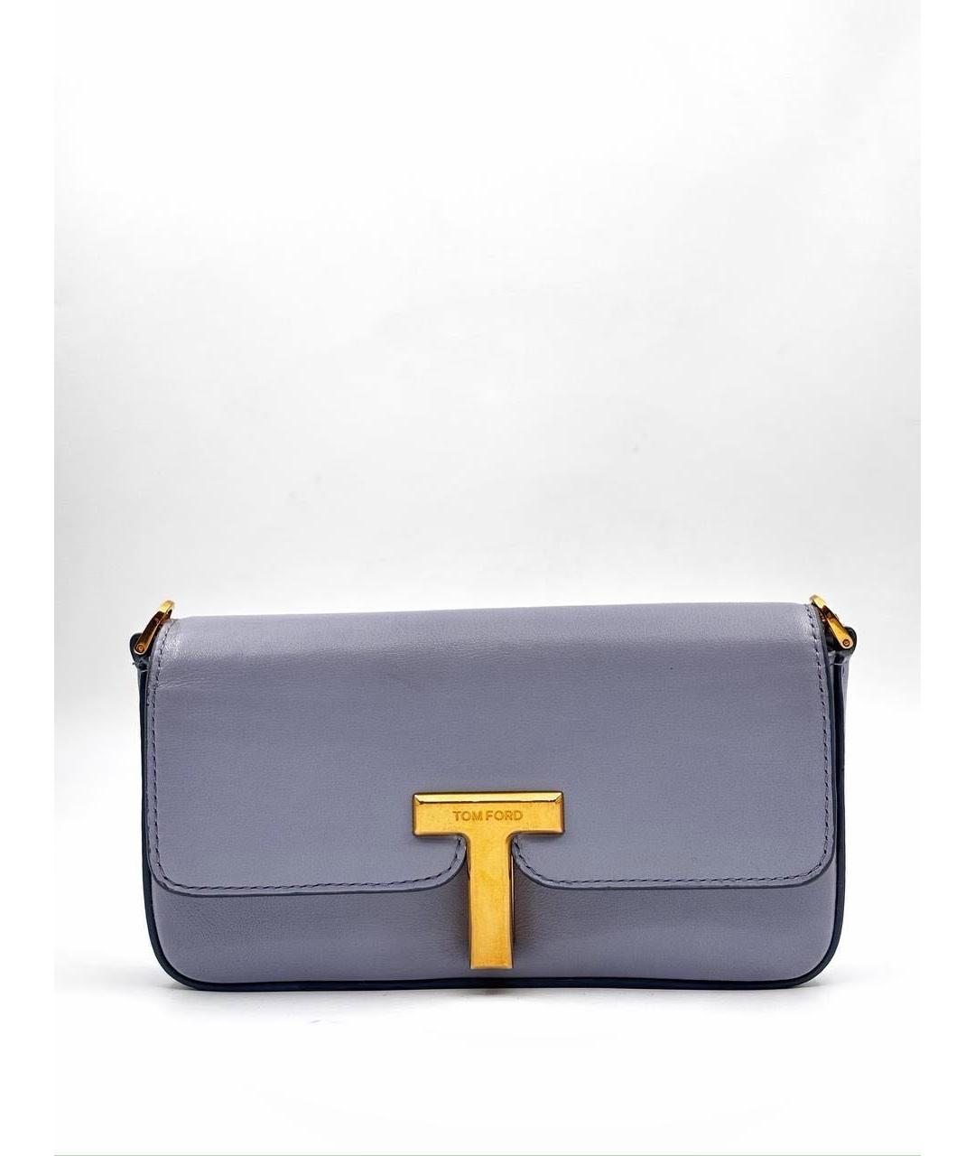 TOM FORD Голубая кожаная сумка через плечо, фото 6