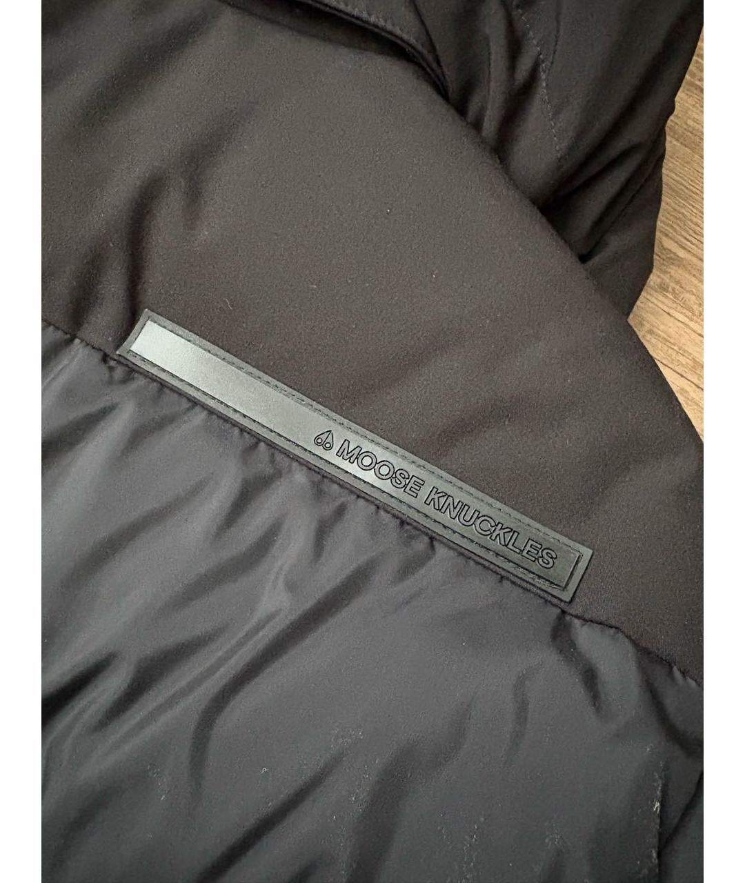 MOOSE KNUCKLES Черный полиэстеровый пуховик, фото 5