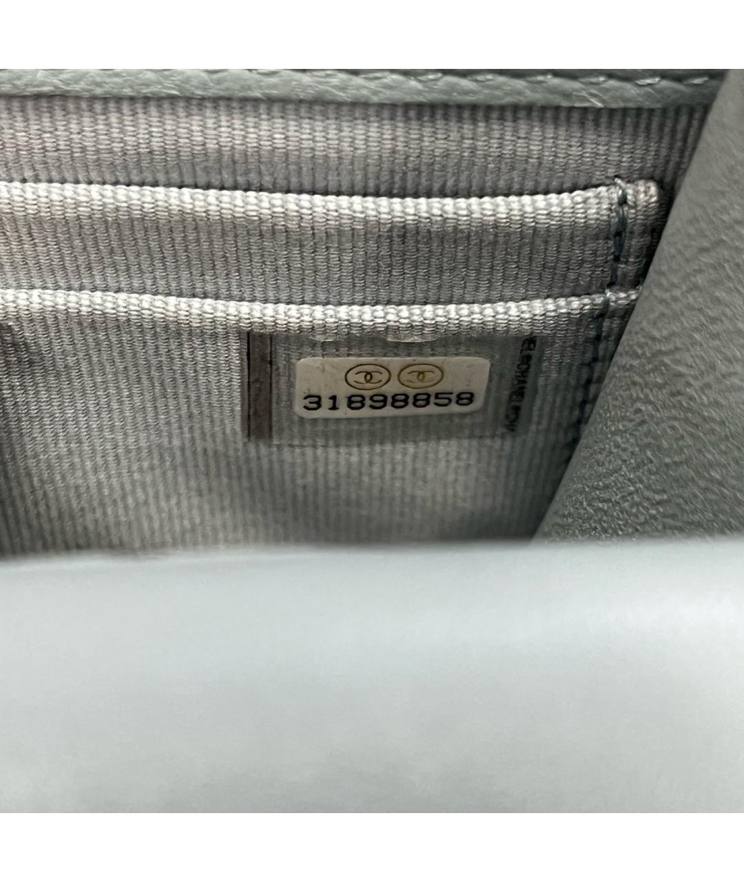 CHANEL Голубая кожаная сумка через плечо, фото 9