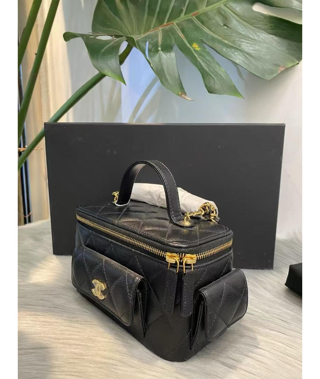 CHANEL Черная кожаная сумка через плечо, фото 2
