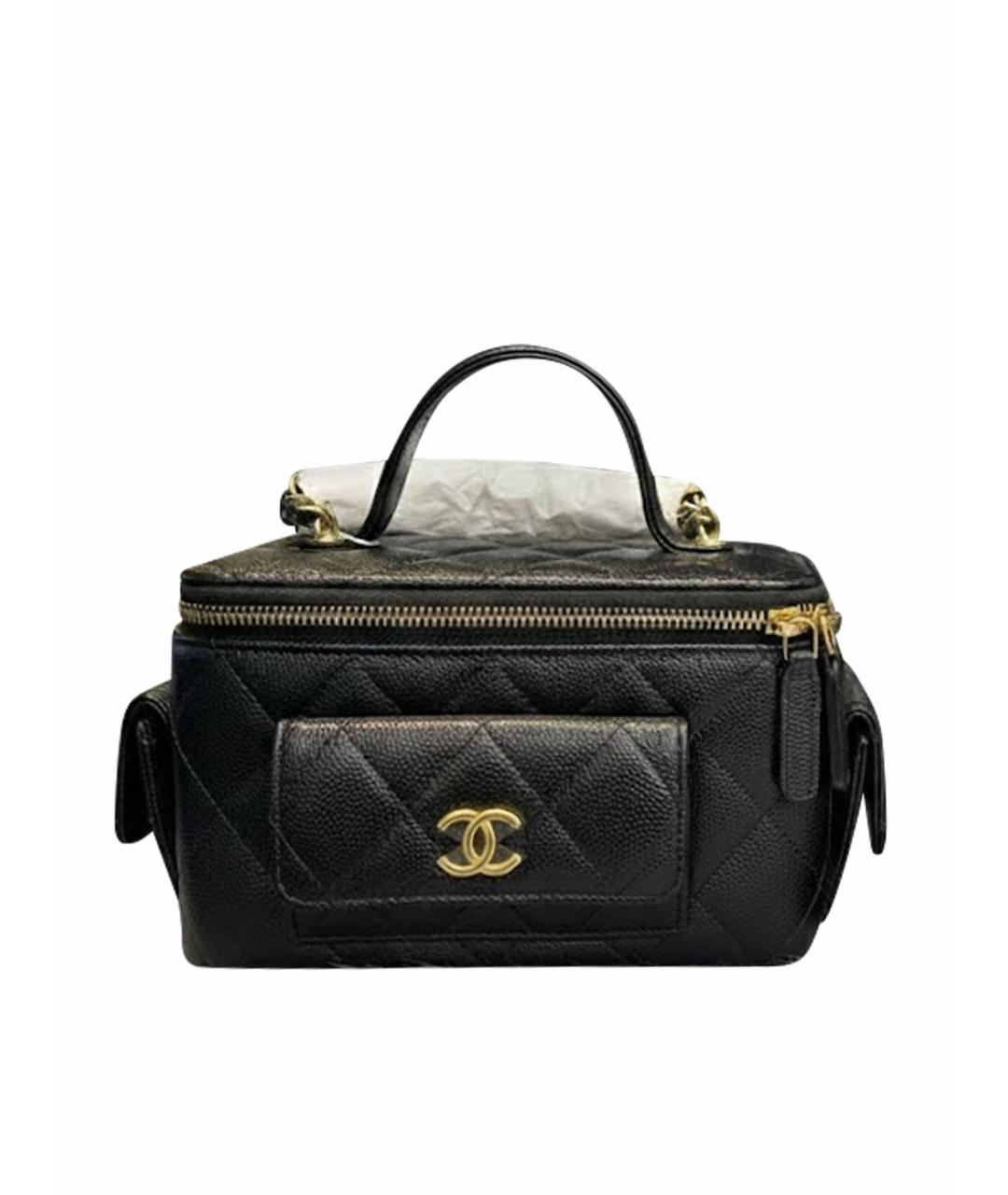 CHANEL Черная кожаная сумка через плечо, фото 1