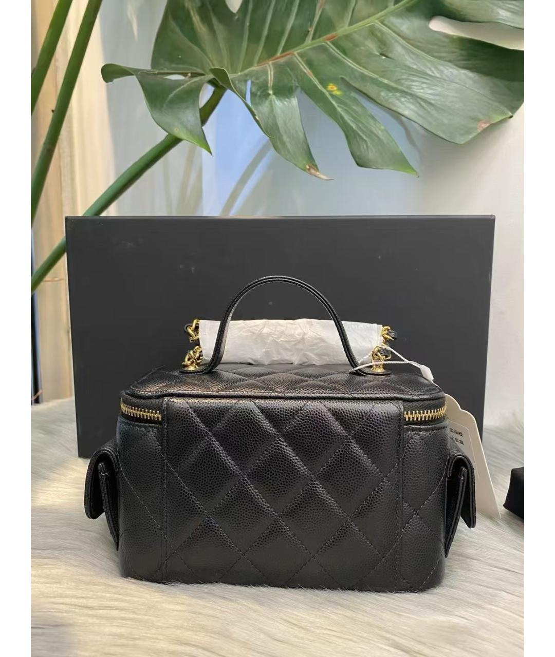 CHANEL Черная кожаная сумка через плечо, фото 3