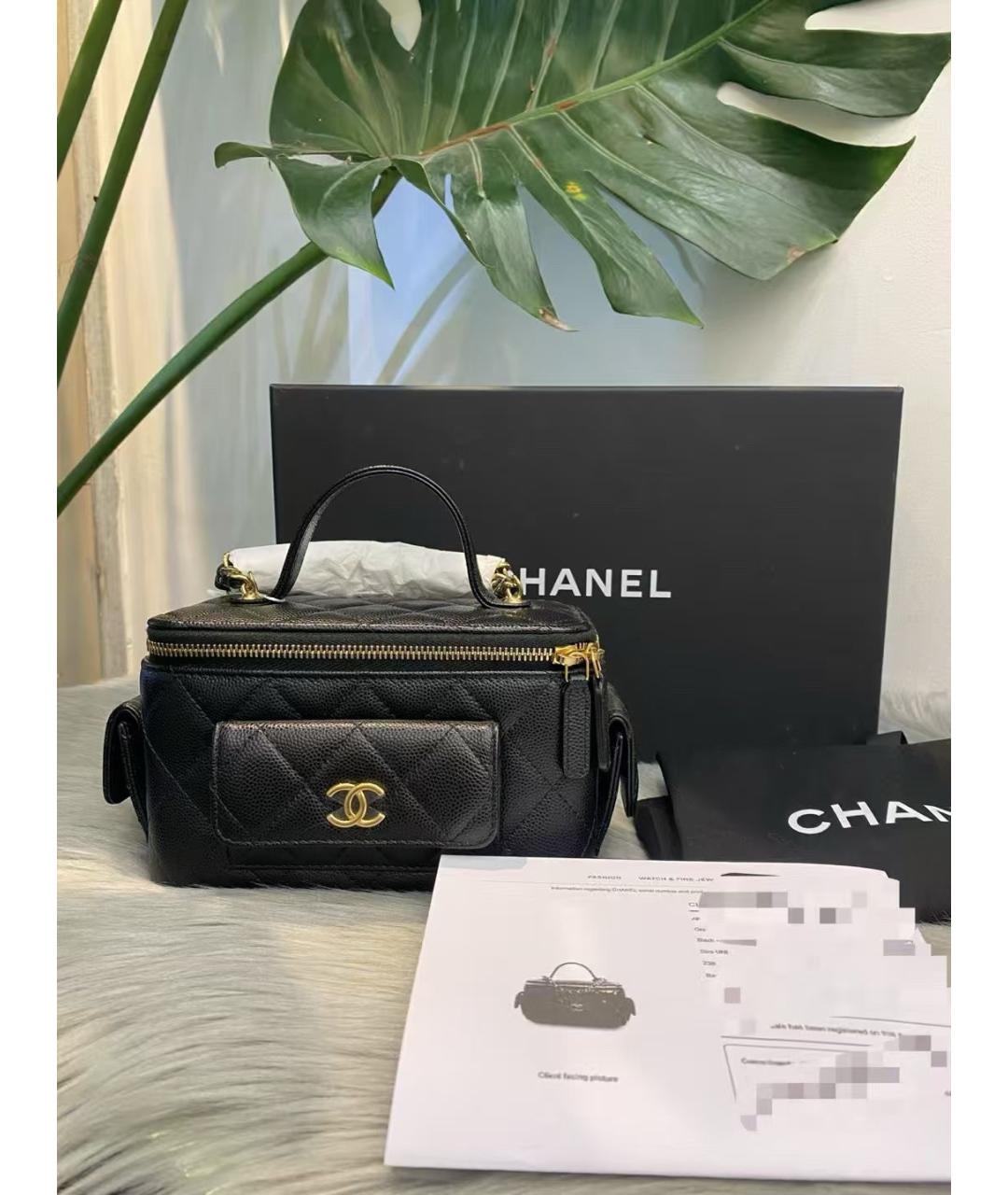 CHANEL Черная кожаная сумка через плечо, фото 6