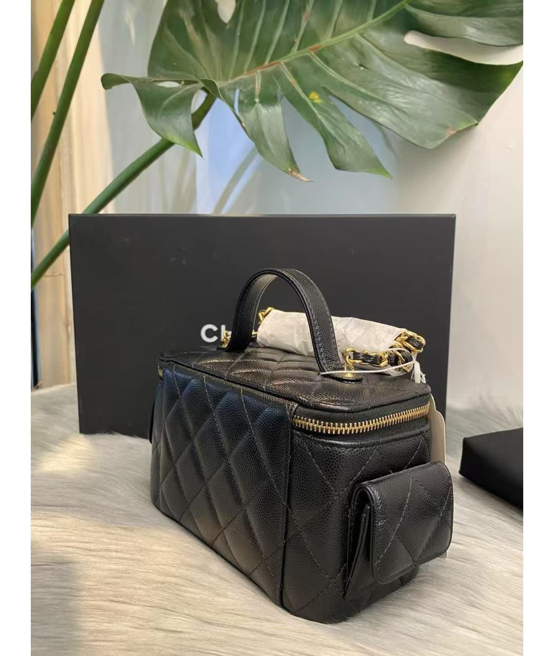 CHANEL Черная кожаная сумка через плечо, фото 4