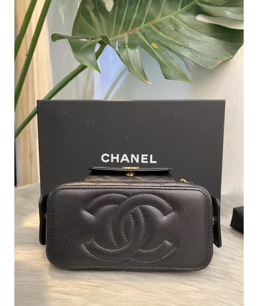 CHANEL Черная кожаная сумка через плечо, фото 5