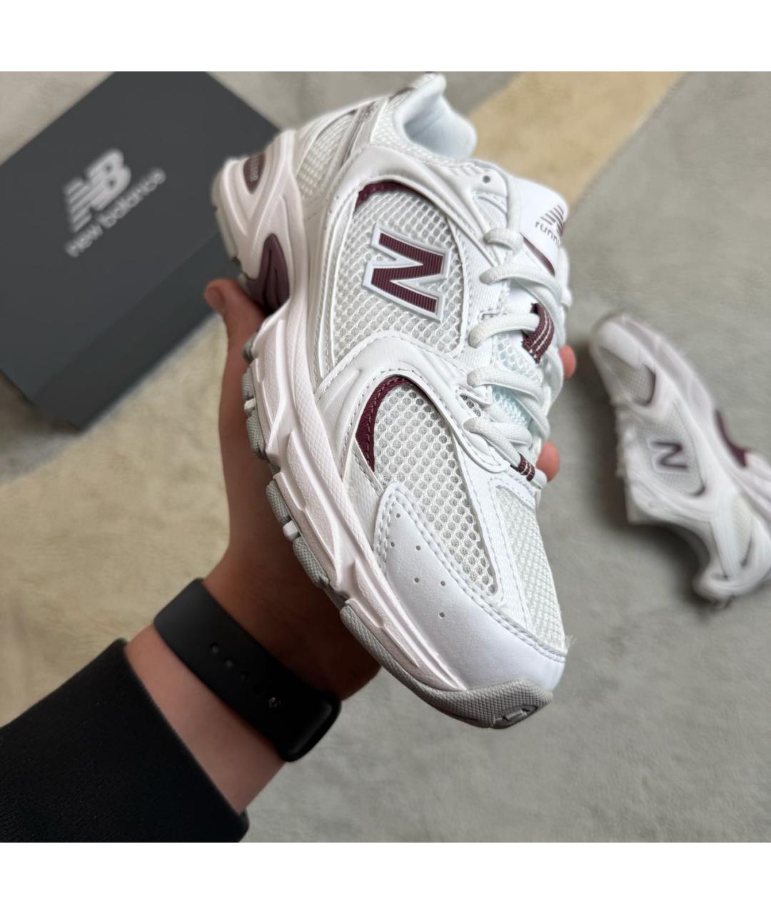 NEW BALANCE Белые текстильные кроссовки, фото 6