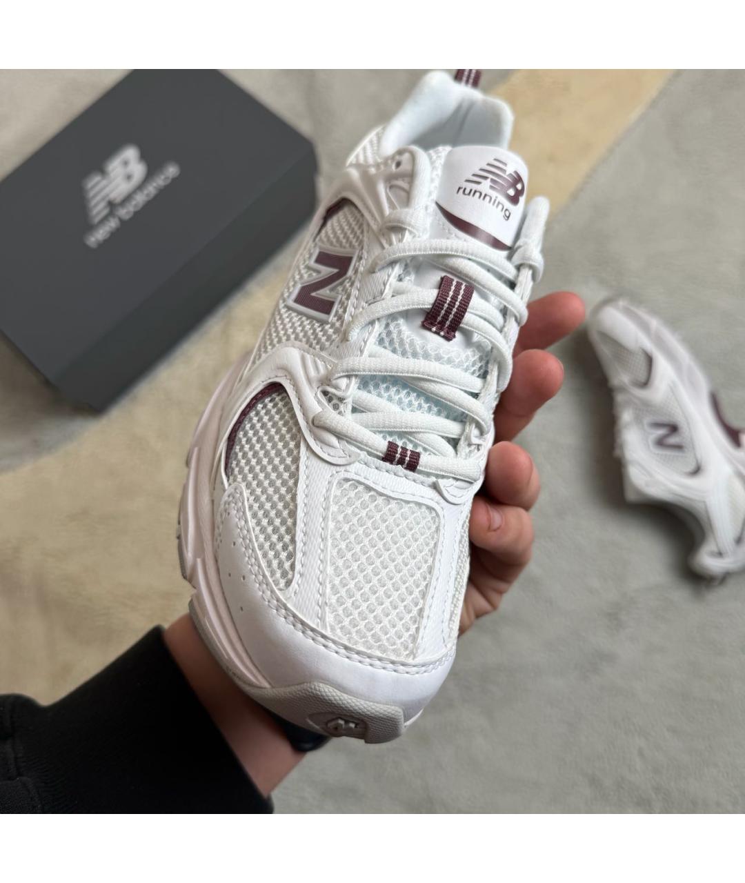 NEW BALANCE Белые текстильные кроссовки, фото 7