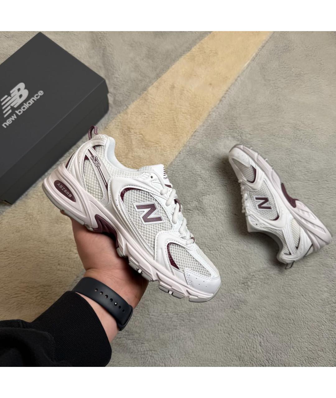 NEW BALANCE Белые текстильные кроссовки, фото 2