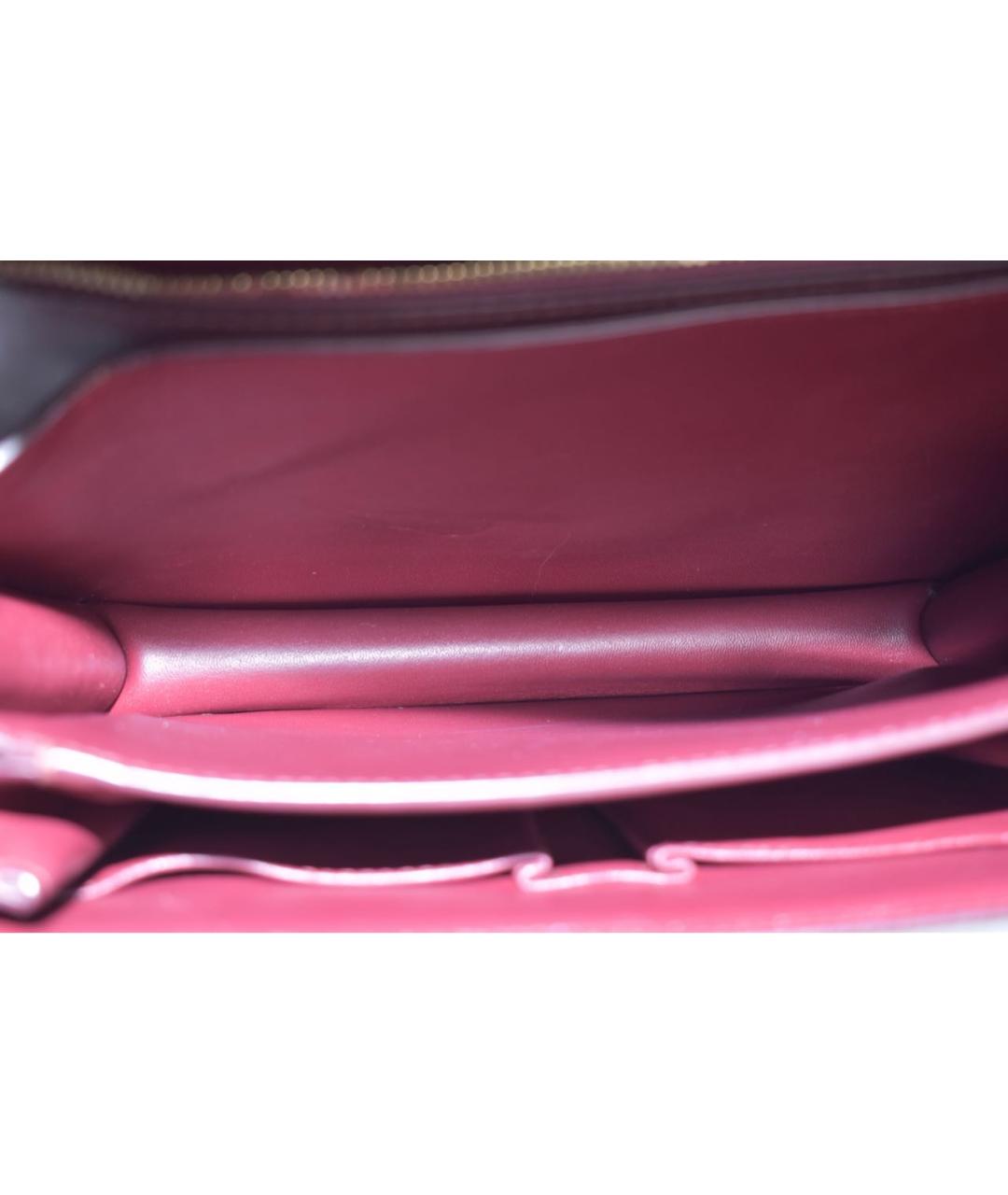 CELINE Бордовая кожаная сумка через плечо, фото 4