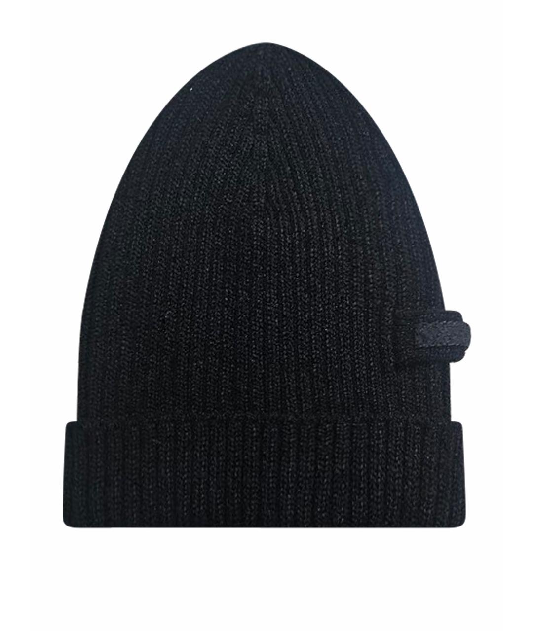 PRADA Черная шерстяная шапка, фото 1