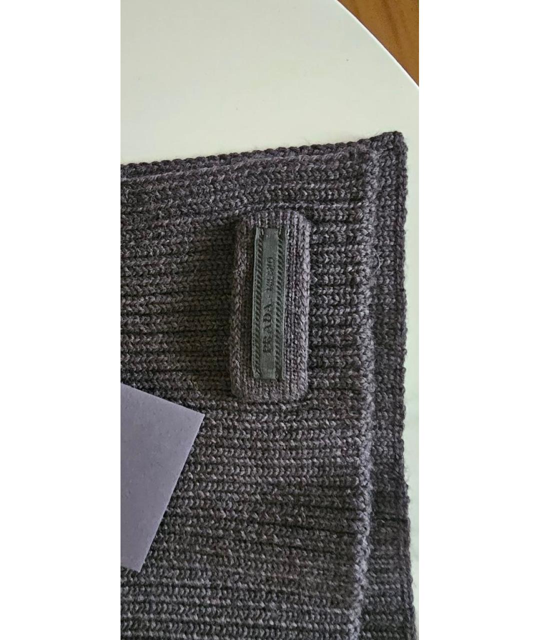 PRADA Черная шерстяная шапка, фото 3