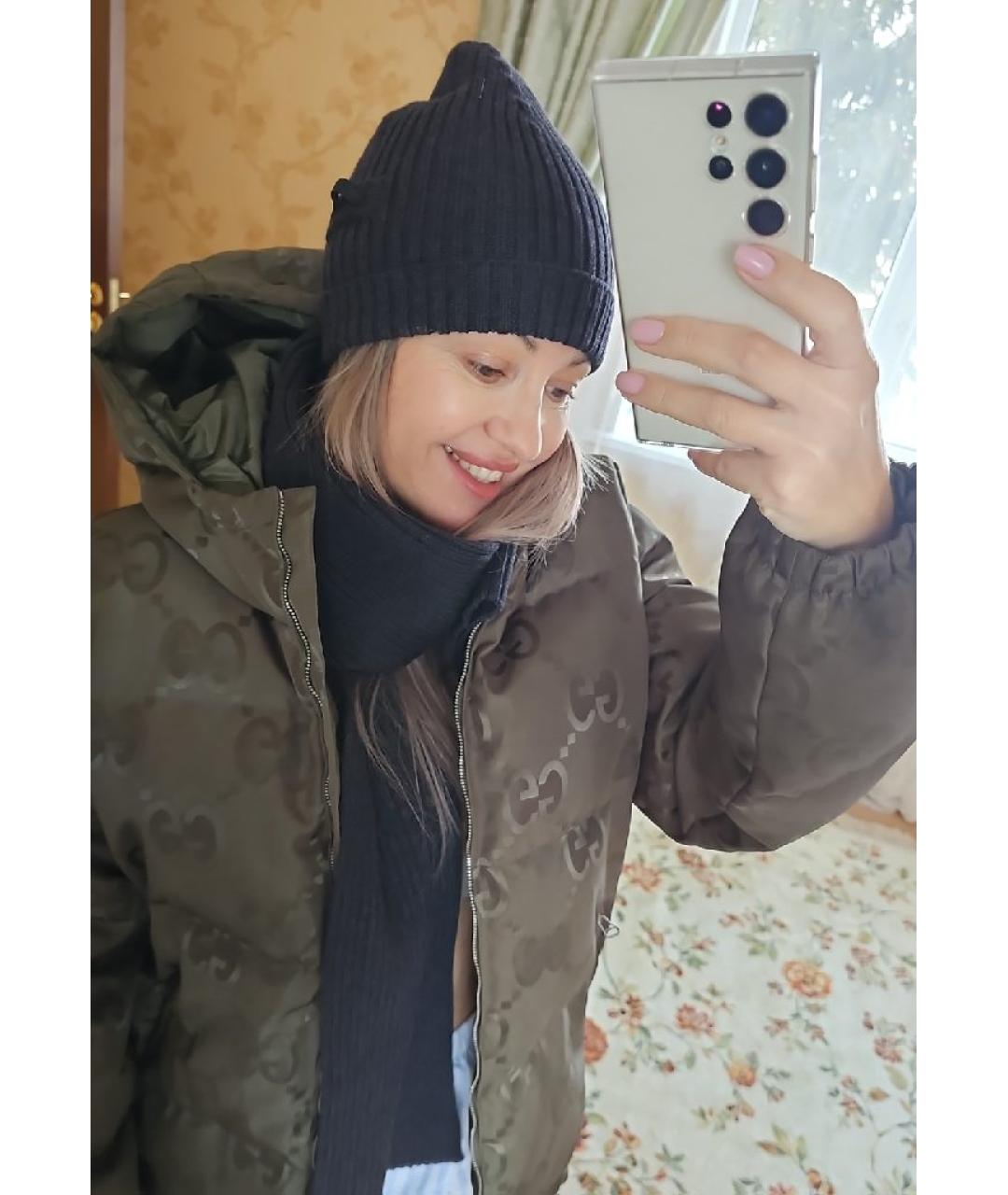 PRADA Черная шерстяная шапка, фото 8