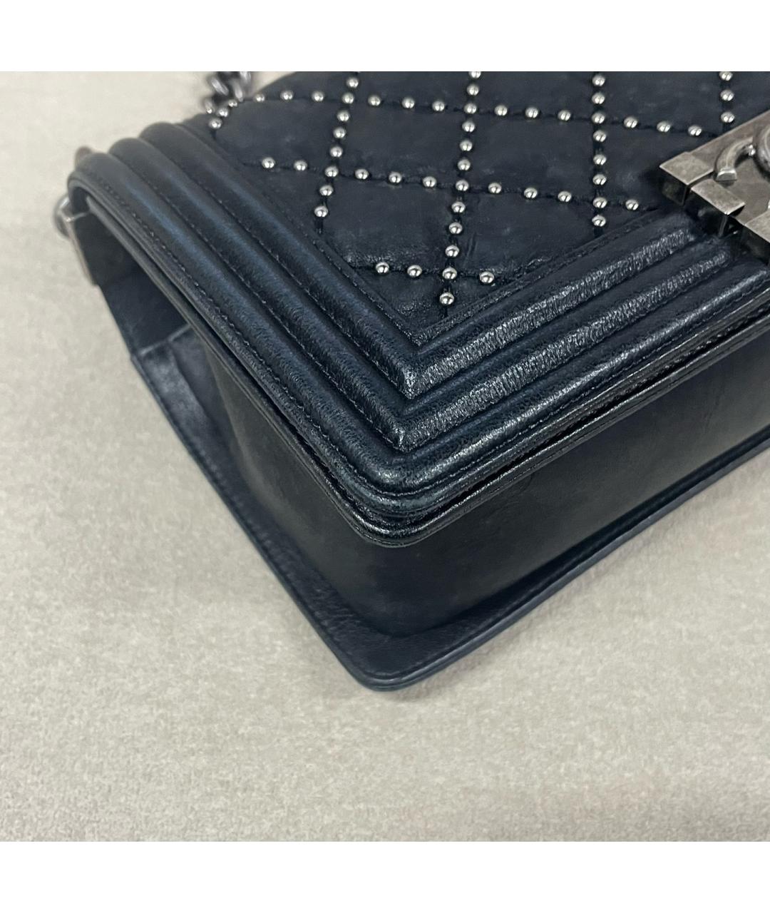 CHANEL Черная кожаная сумка через плечо, фото 6