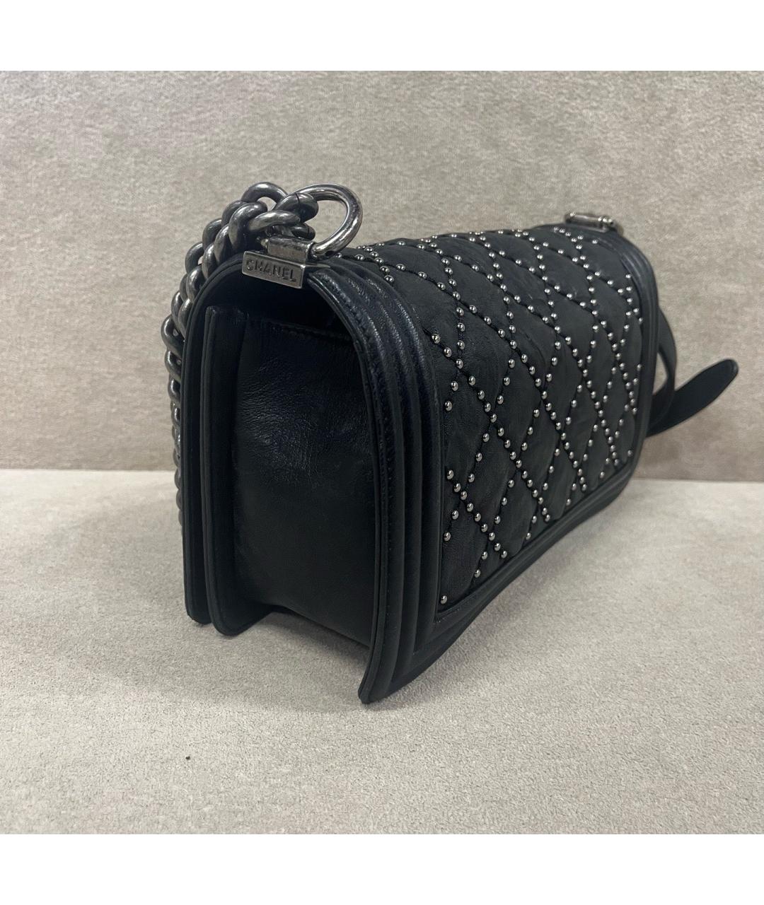 CHANEL Черная кожаная сумка через плечо, фото 4