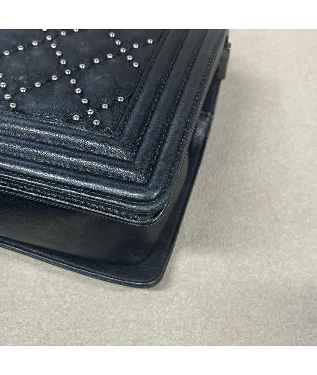 CHANEL Черная кожаная сумка через плечо, фото 7