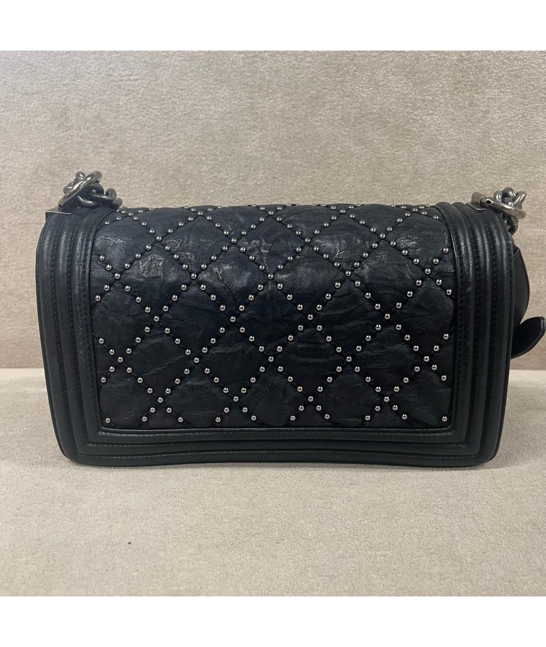 CHANEL Черная кожаная сумка через плечо, фото 3