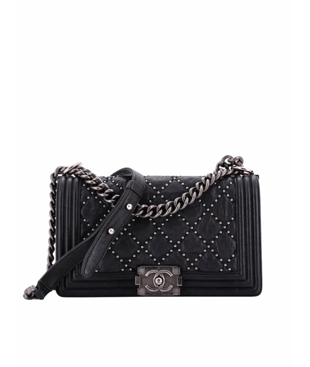 CHANEL Черная кожаная сумка через плечо, фото 1