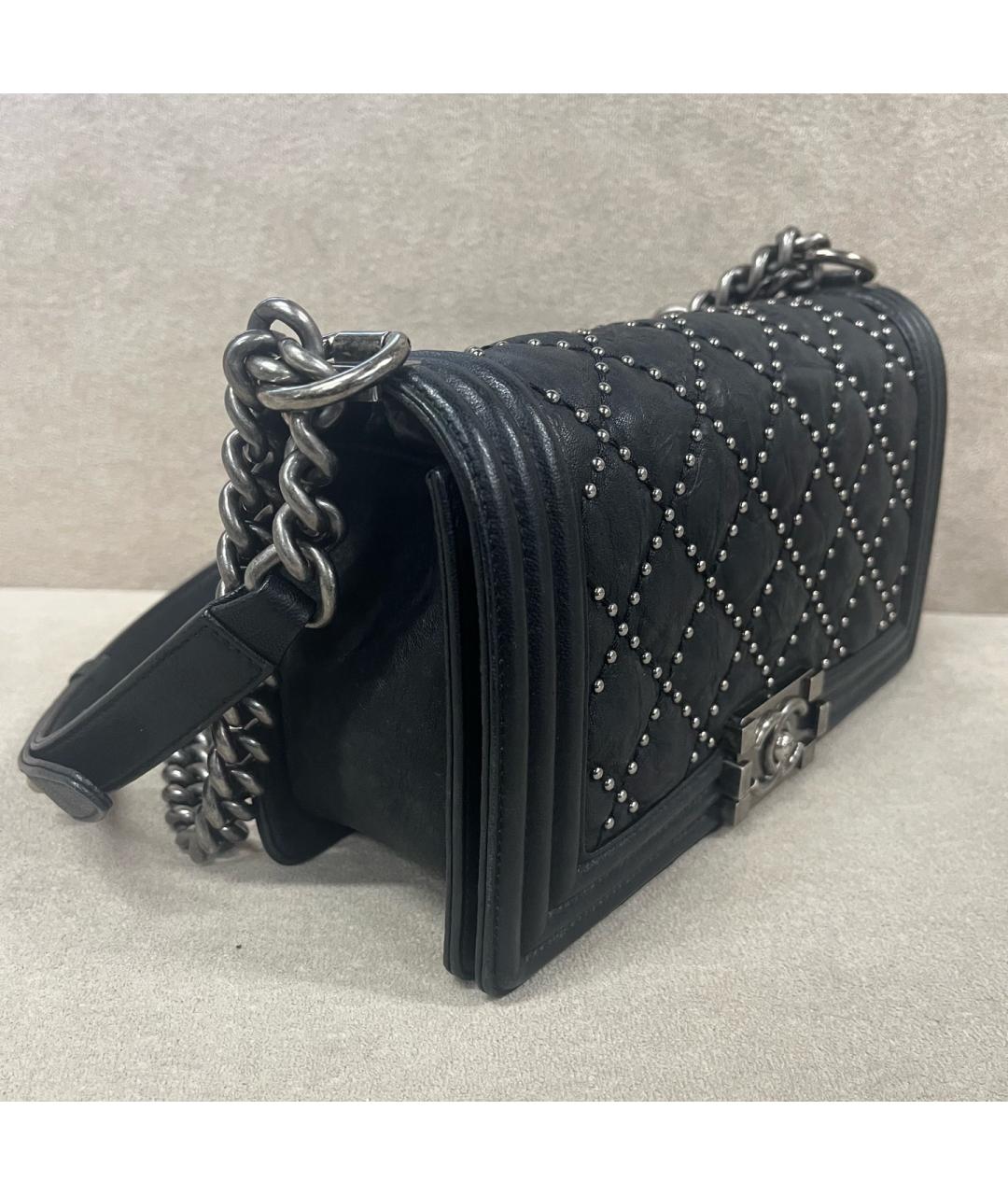 CHANEL Черная кожаная сумка через плечо, фото 2