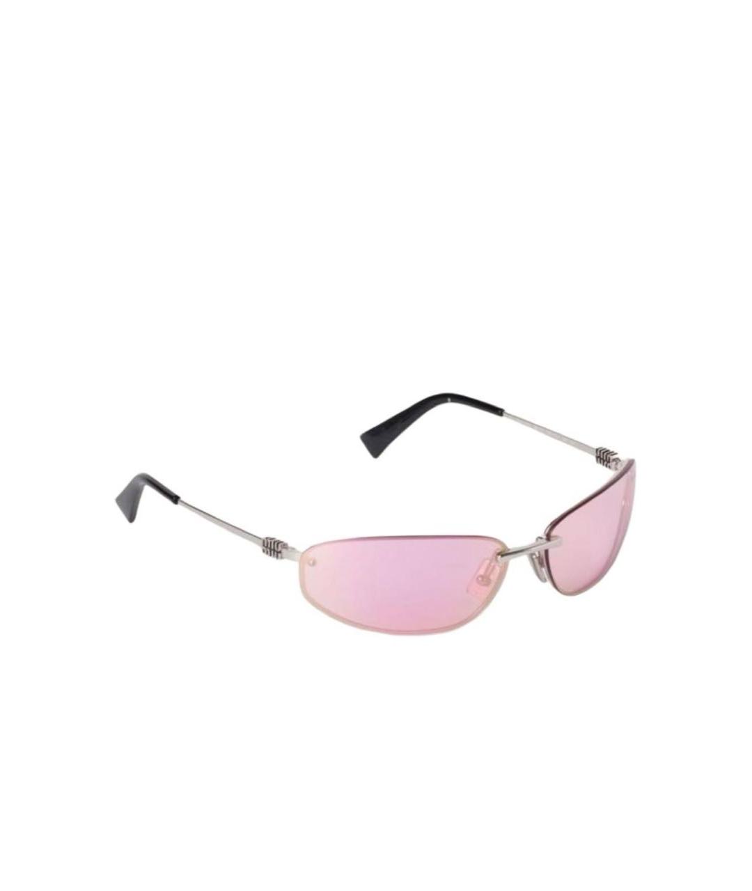 MIU MIU Розовые металлические солнцезащитные очки, фото 1