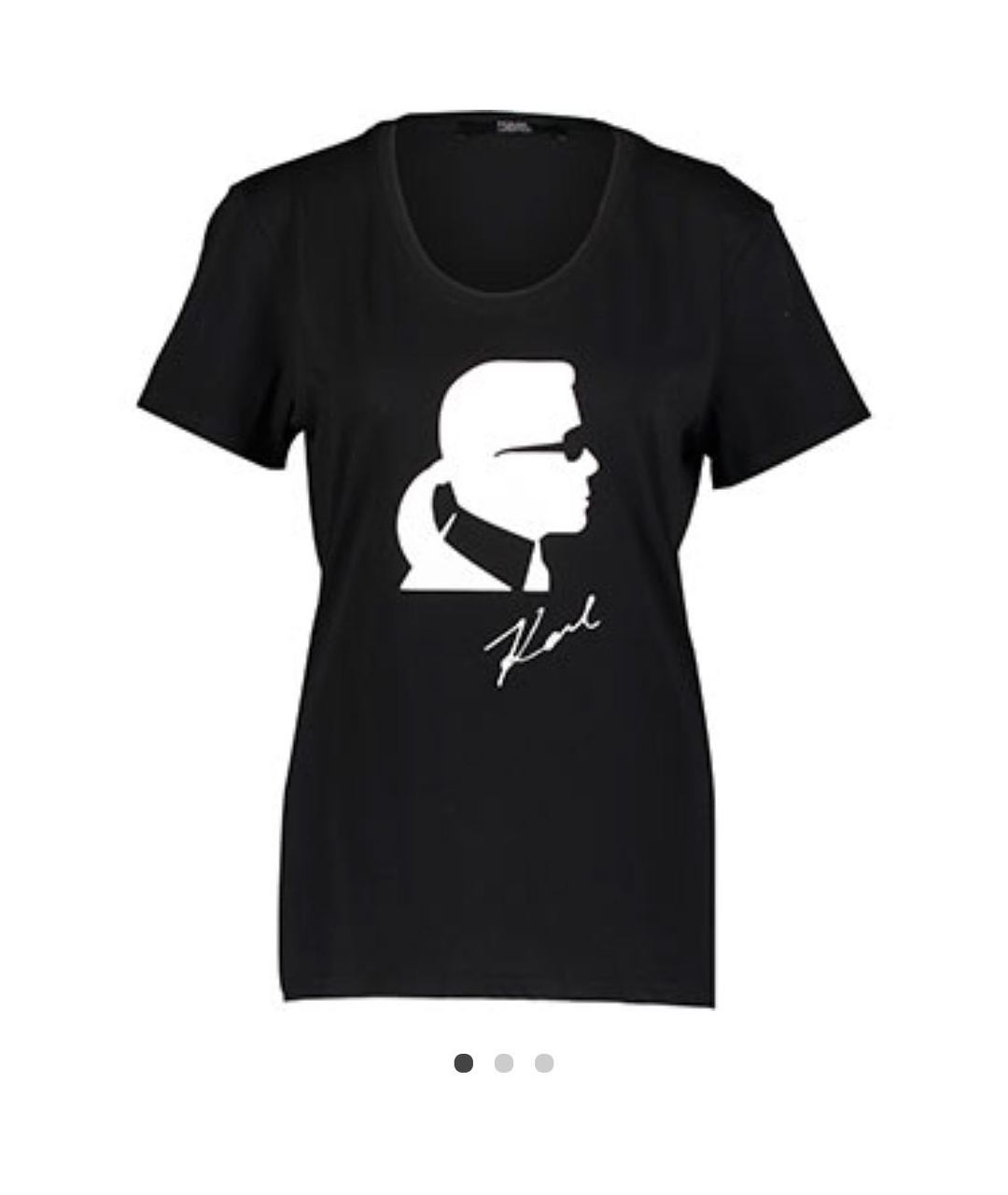 KARL LAGERFELD Черная хлопко-эластановая футболка, фото 9