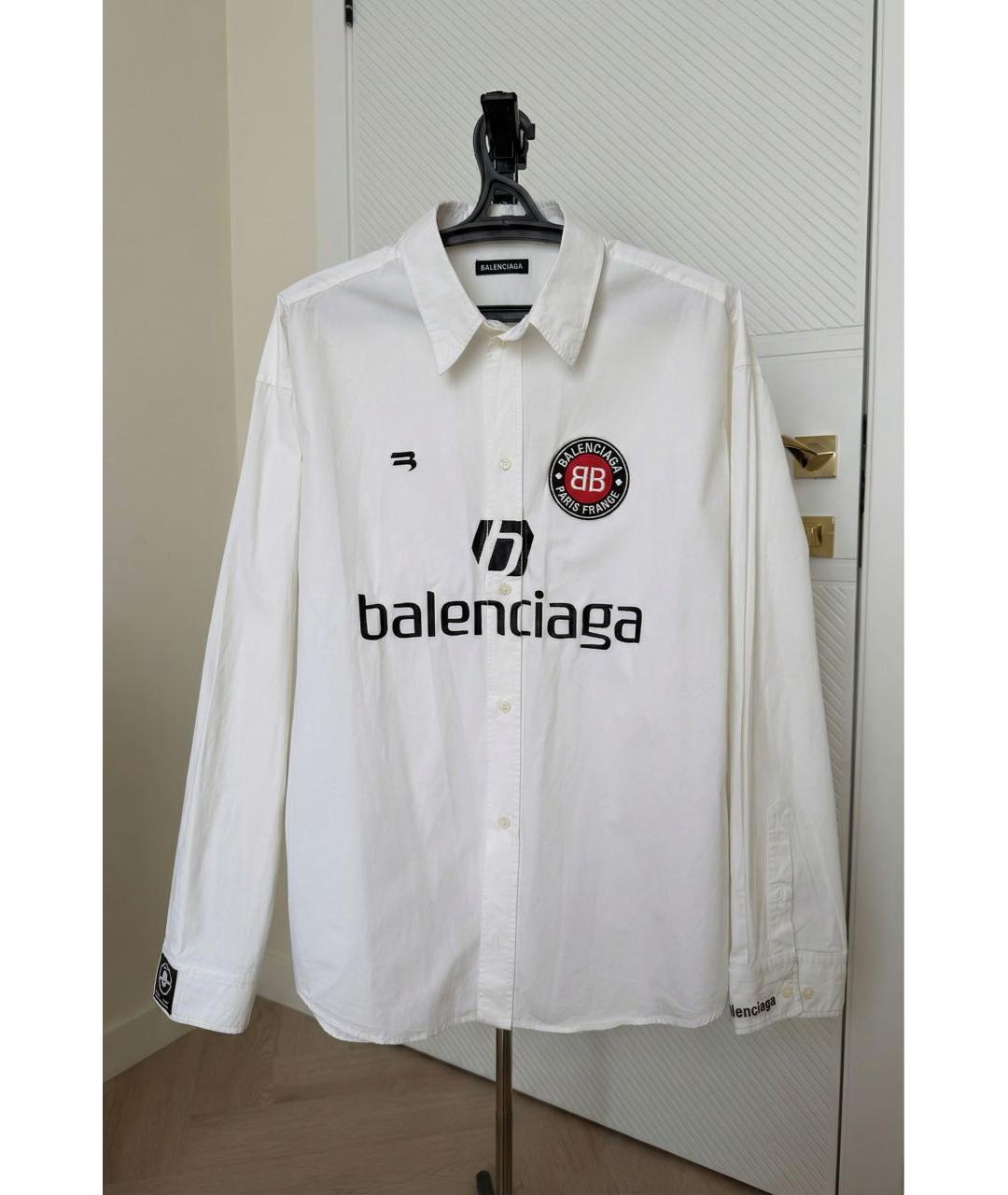 BALENCIAGA Белая хлопковая рубашка, фото 5