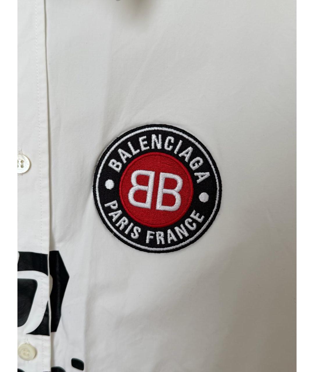 BALENCIAGA Белая хлопковая рубашка, фото 4