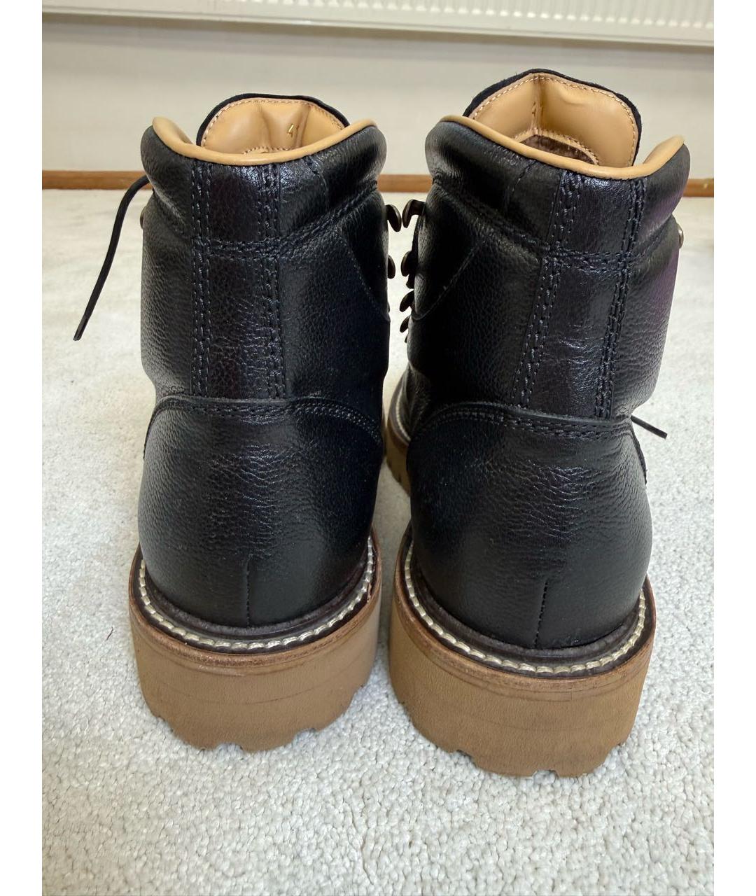 BRUNELLO CUCINELLI Черные кожаные высокие кроссовки / кеды, фото 4