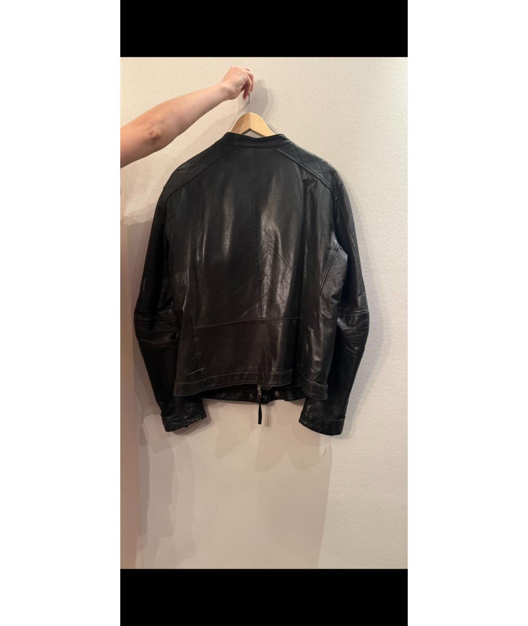 DSQUARED2 Черная кожаная куртка, фото 2