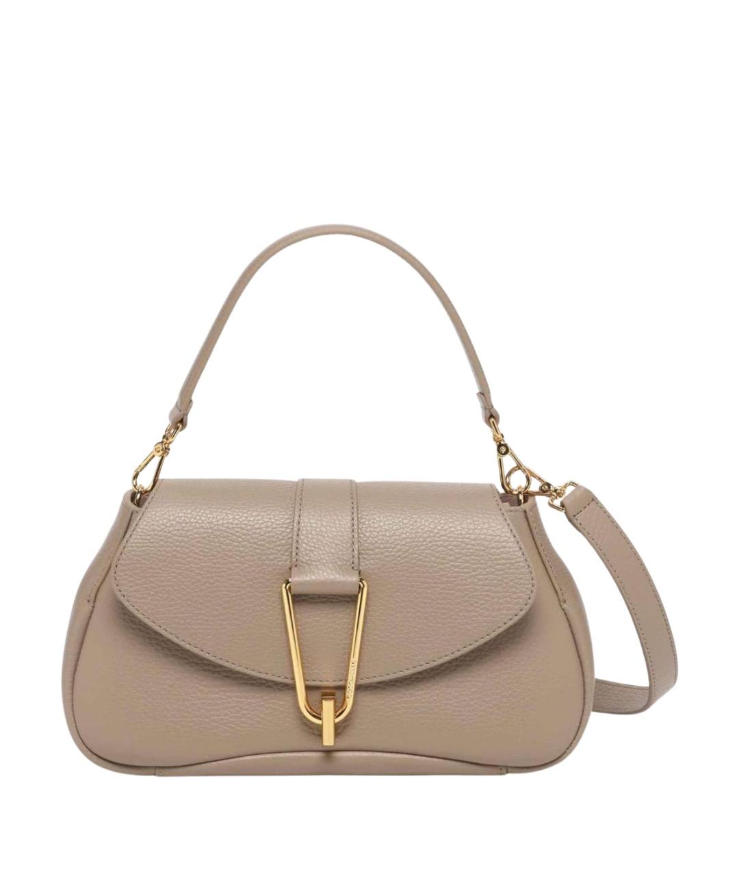 COCCINELLE Бежевая кожаная сумка через плечо, фото 1