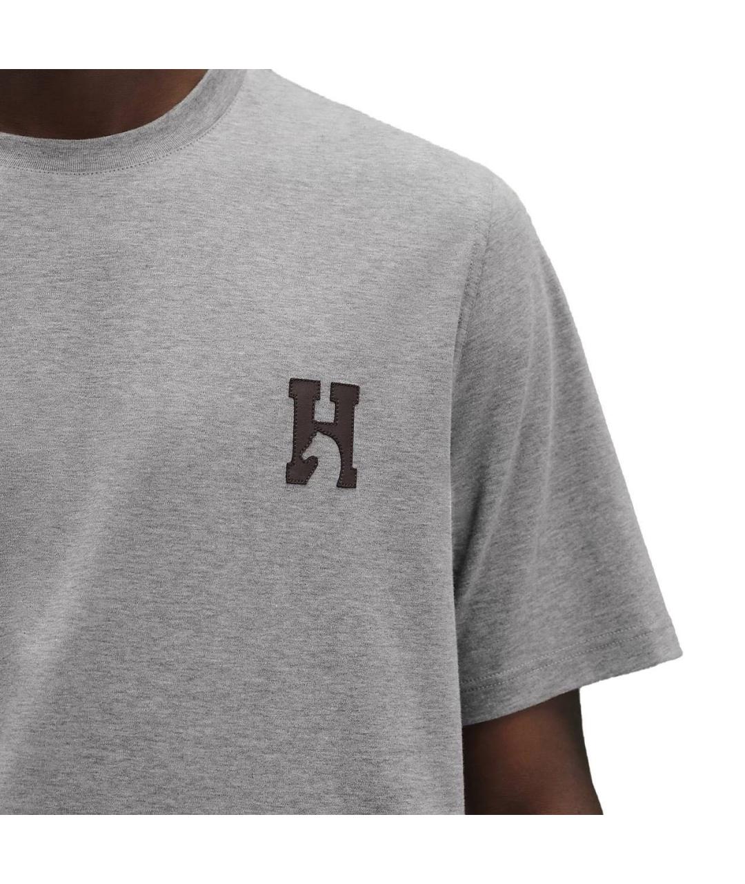 HERMES Серая футболка, фото 2