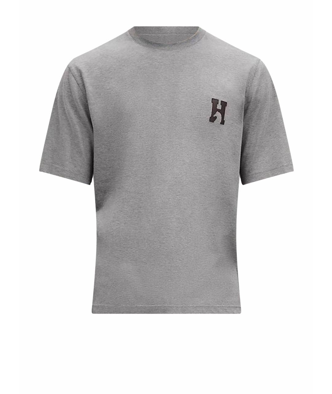 HERMES Серая футболка, фото 1