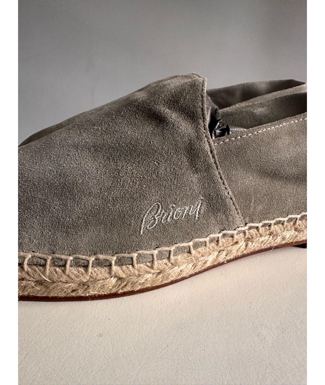 BRIONI Серые замшевые эспадрильи, фото 2