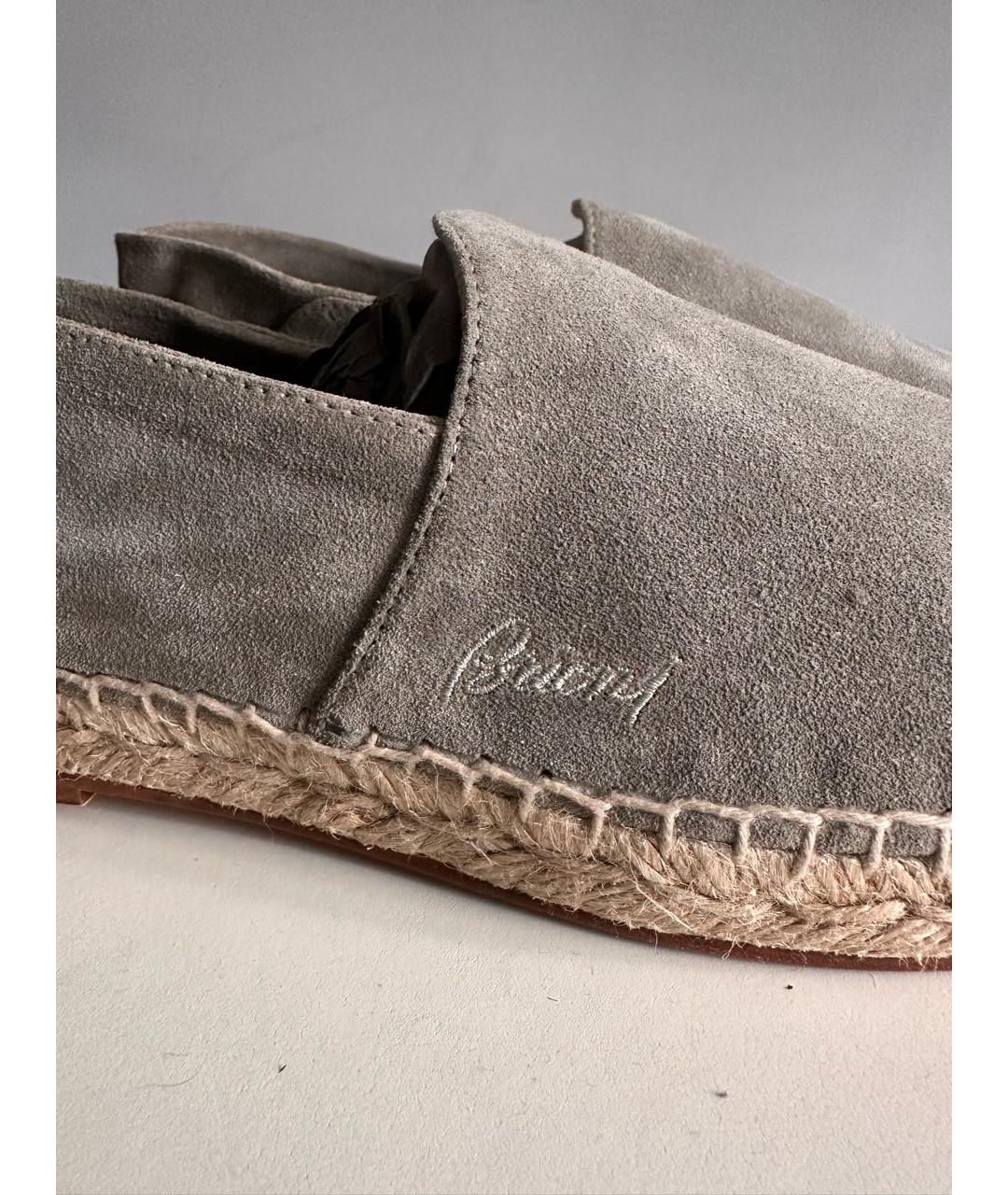 BRIONI Серые замшевые эспадрильи, фото 3