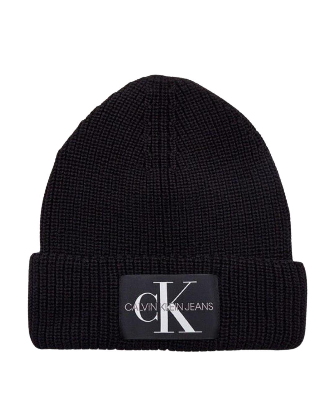 CALVIN KLEIN Черная хлопковая шапка, фото 1