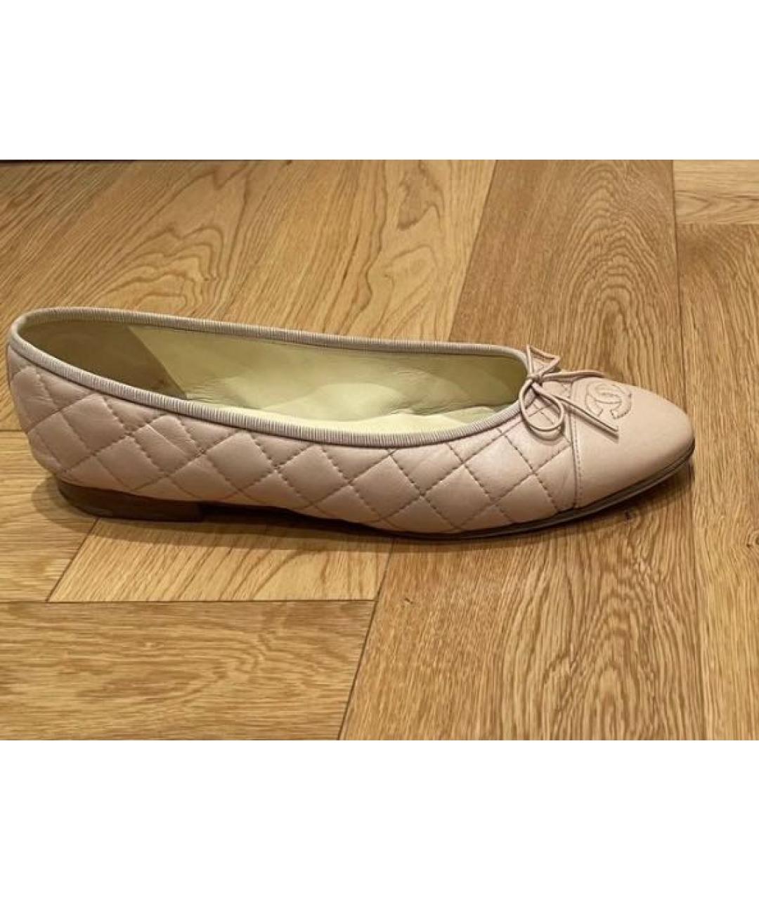 CHANEL Коралловые кожаные балетки, фото 8