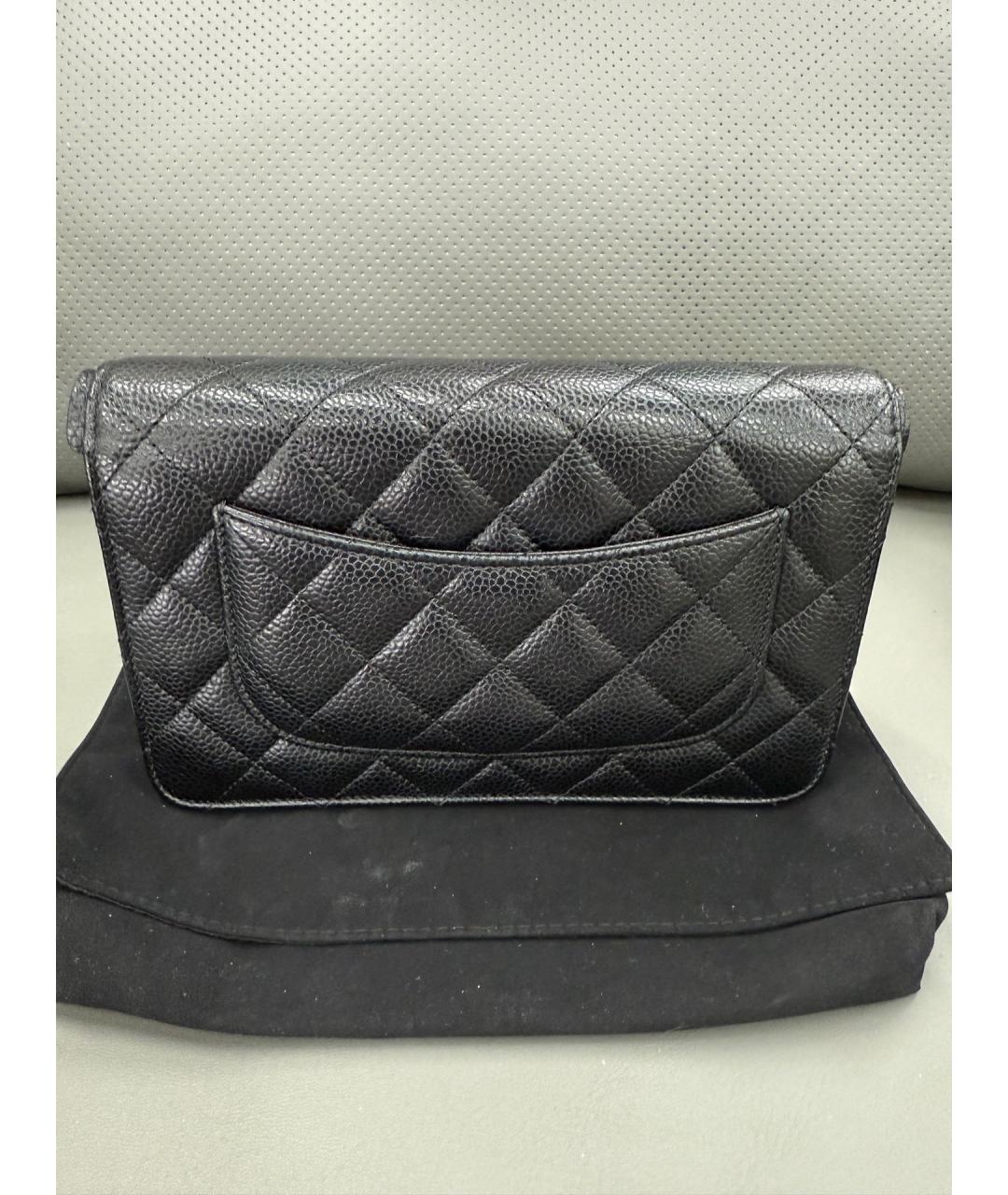CHANEL Черная кожаная сумка через плечо, фото 3